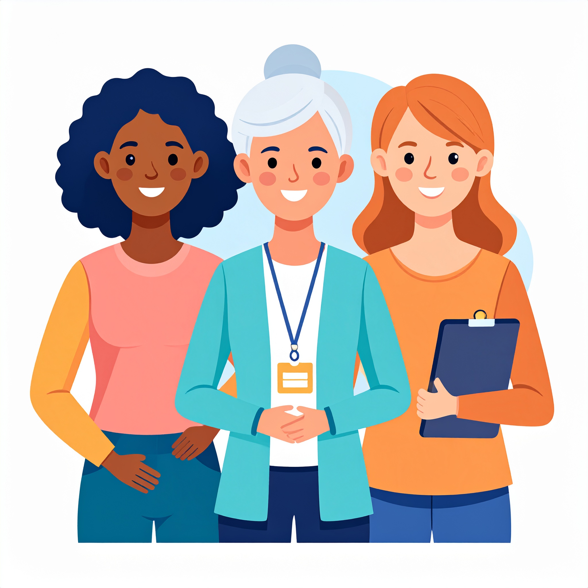 Group of volunteers smiling